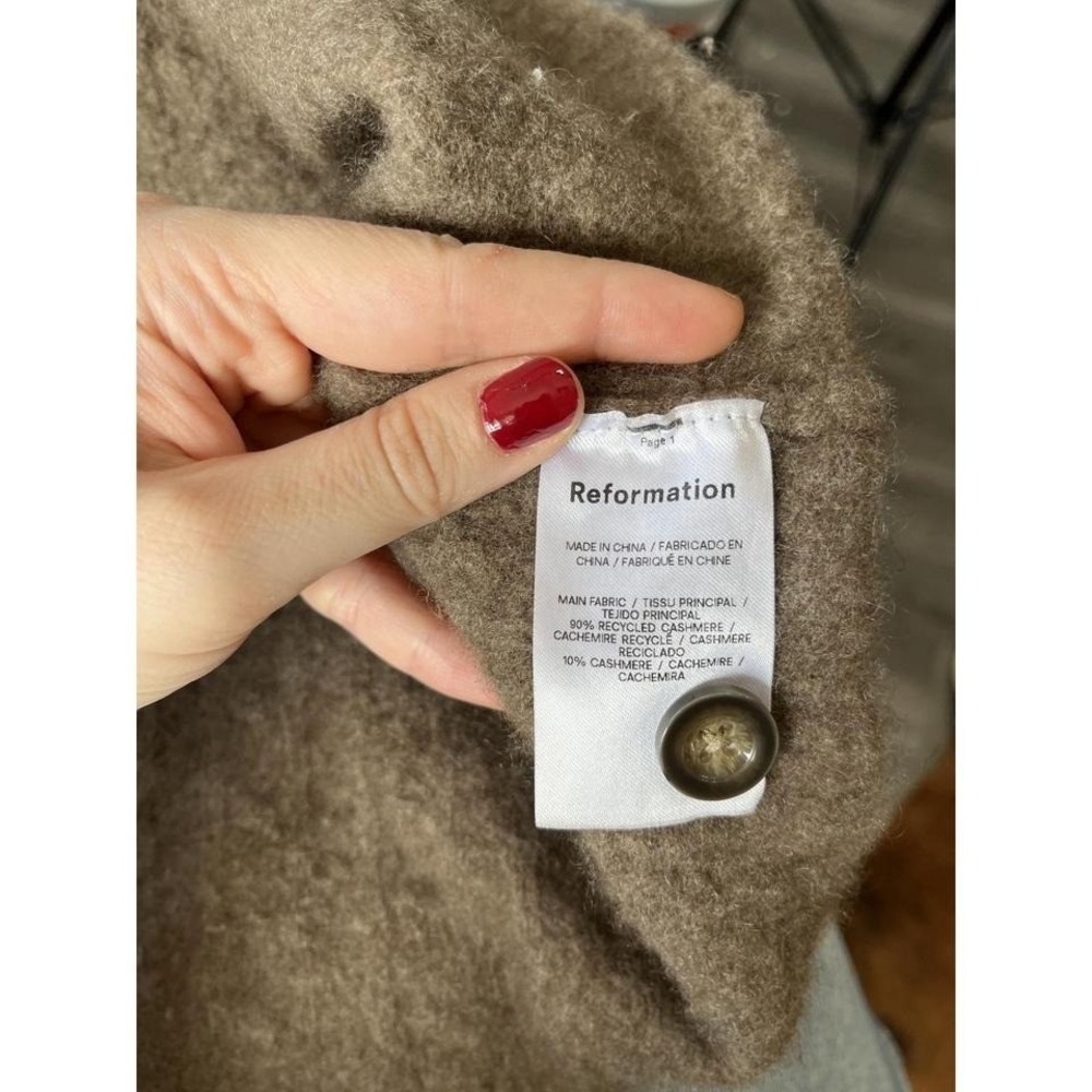 Reformation Taupe V-Neck Button Front Cardigan - Picture 6 of 8